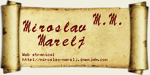 Miroslav Marelj vizit kartica